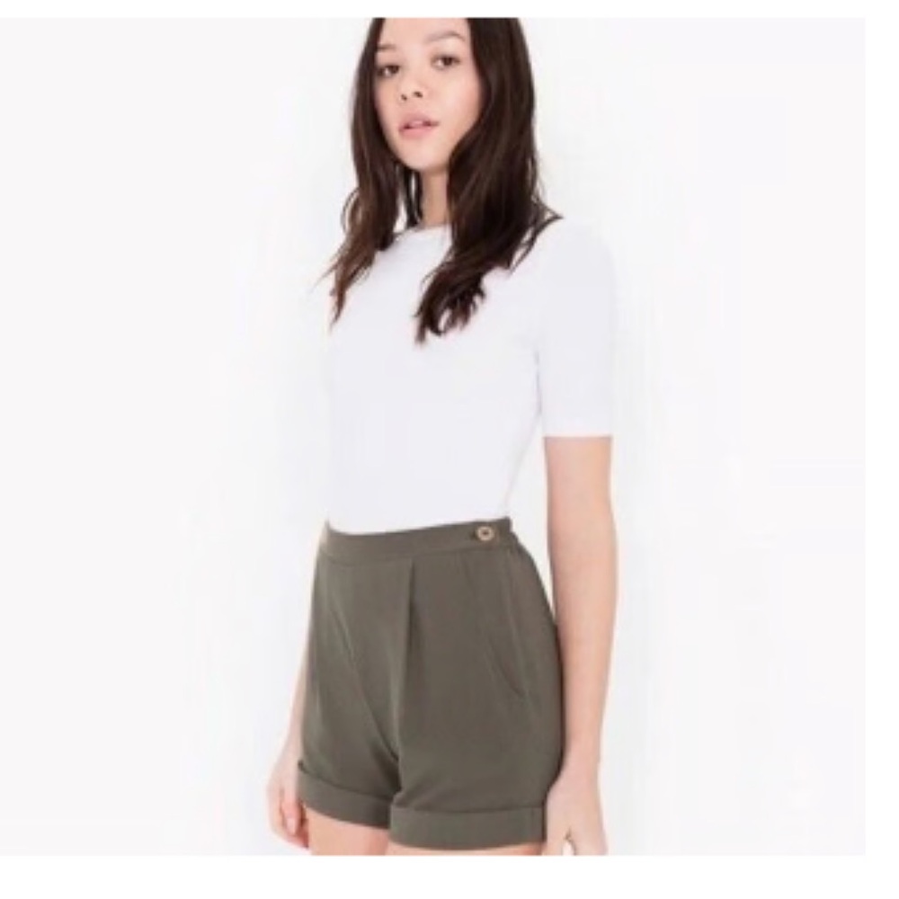 American Apparel Olive Green short
